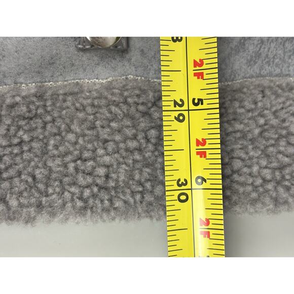 Avec Les Filles Womens Bonded Faux Shearling Biker Moto Jacket - Gray Size XL - Picture 15 of 15